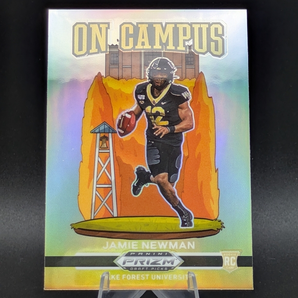 2021 Panini Prizm Draft Picks On Campus Jamie Newman OC-JN Rookie RC Wake Forest - Picture 1 of 6